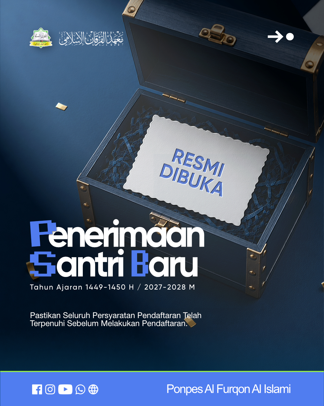 Penerimaan Santri Baru (PSB) Ponpes Al Furqon Al Islami Tahun Ajaran 1449–1450 H / 2027–2028 M