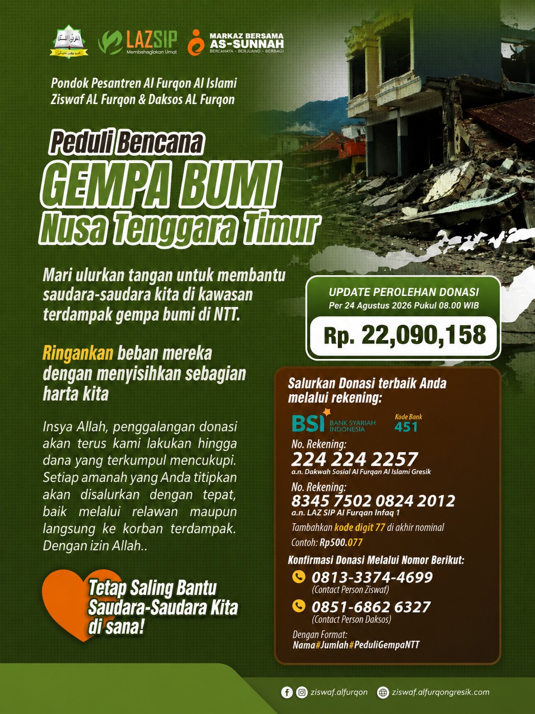 Donasi Gempa Bumi
